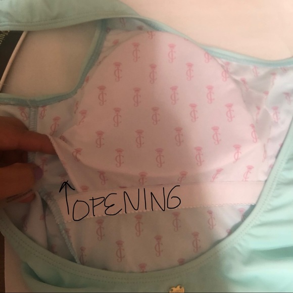 Juicy Couture Label One-Piece Swimsuit Pastel Blue - Picture 7 of 9